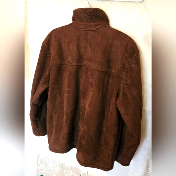 Cherokee Heavyweight Faux Leather/Suede Sherpa Lined Winter Jacket - Picture 3 of 8